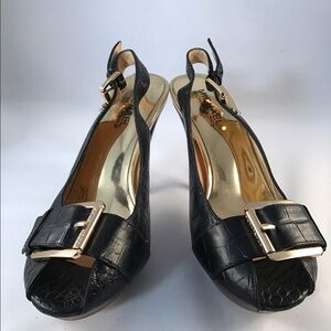 Michael Michael Kors Open Toe Buckle Heels